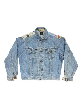 80s vintage Rabbit Works customised Lee denim jacket in pale blue – 16Y Small