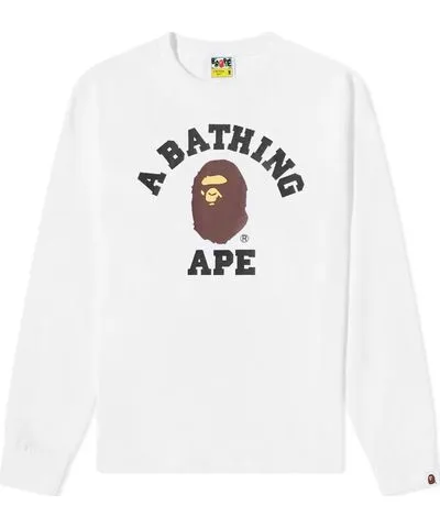 A Bathing Ape Men's Long Sleeve College T-Shirt