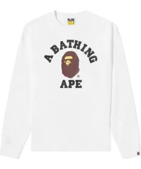 A Bathing Ape Men's Long Sleeve College T-Shirt