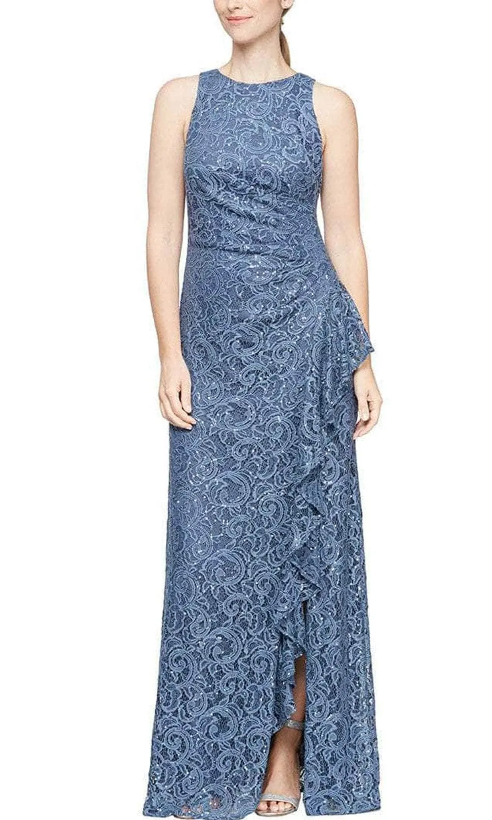 Alex Evenings 81122434 -Sparkly Lace Evening Dress