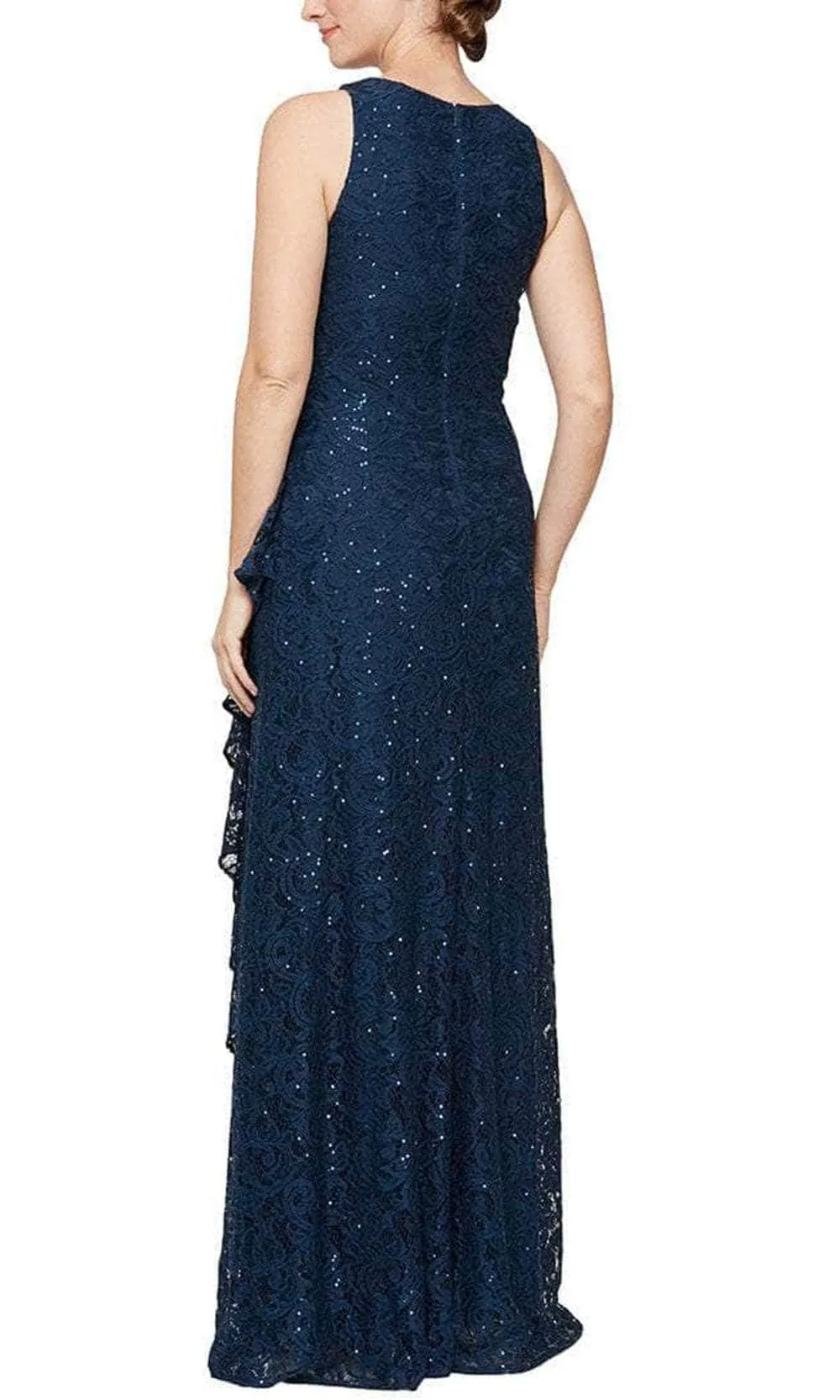 Alex Evenings 81122434 -Sparkly Lace Evening Dress