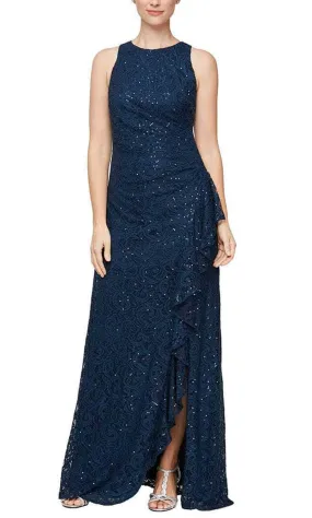 Alex Evenings 81122434 -Sparkly Lace Evening Dress