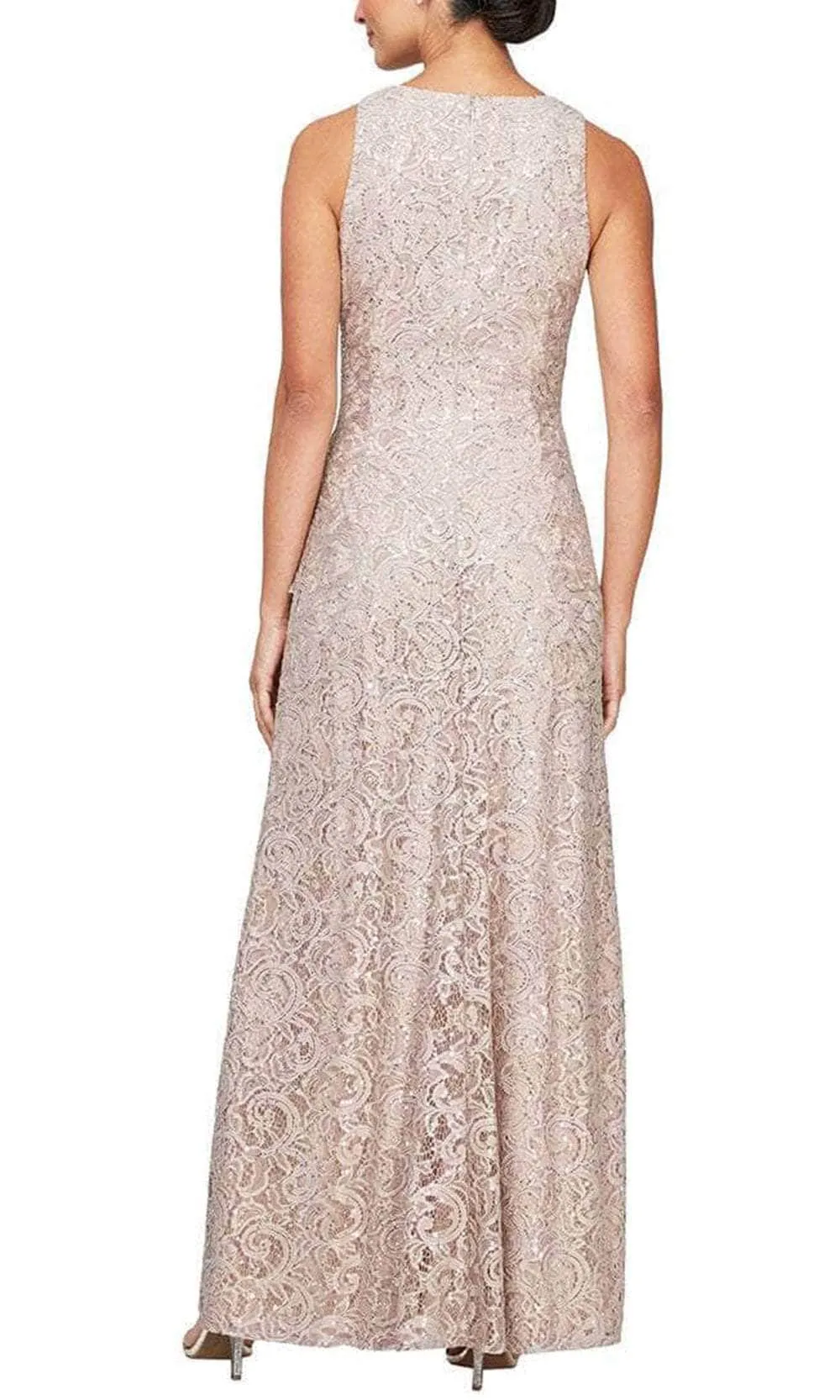 Alex Evenings 81122434 -Sparkly Lace Evening Dress