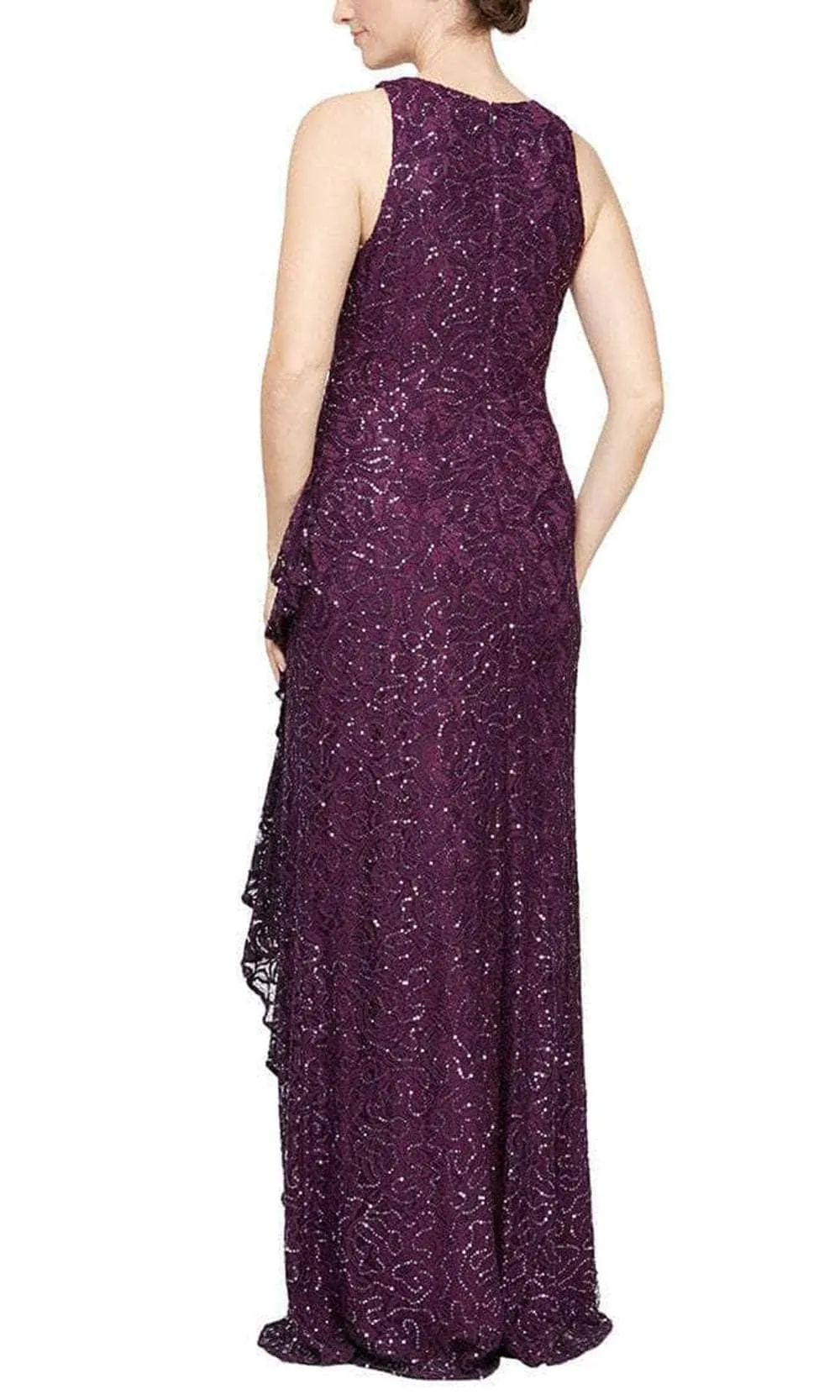 Alex Evenings 81122434 -Sparkly Lace Evening Dress