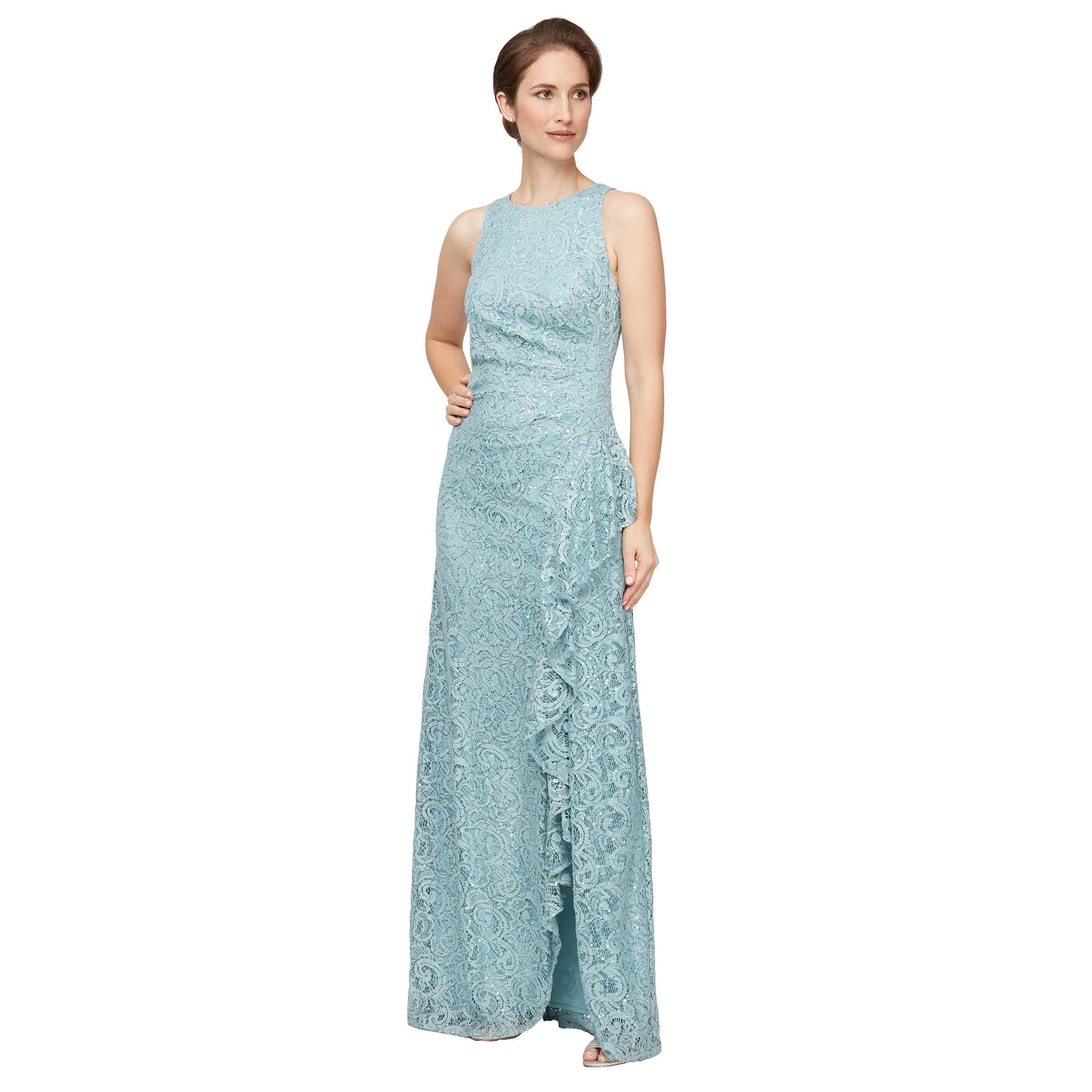 Alex Evenings 81122434 -Sparkly Lace Evening Dress