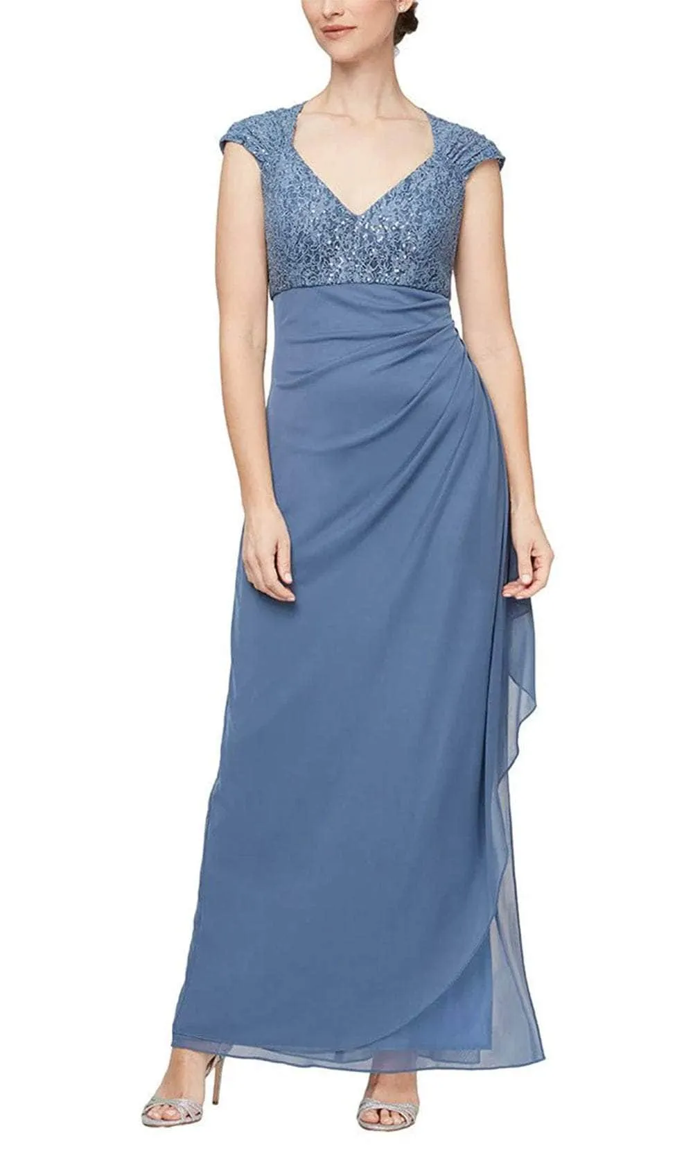 Alex Evenings 82122470 - Sequined Empire Evening Dress