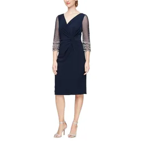 Alex Evenings Short Matte Jersey Sheath Dress