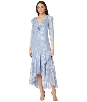 Alex Evenings Tea Length Chiffon Burnout Dress