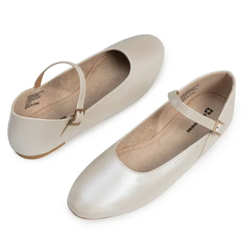 Alpine Swiss Cleo Womens Ballet Mary Jane Flats Dressy Round Toe Comfort Shoe