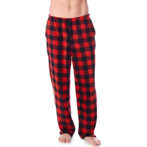 Alpine Swiss Mens Pajama Set Cotton Shirt and Polar Fleece Pants with Pockets