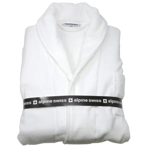 Alpine Swiss Pure Cotton Mens Terry Cloth Bathrobe Super Absorbent Spa Robe