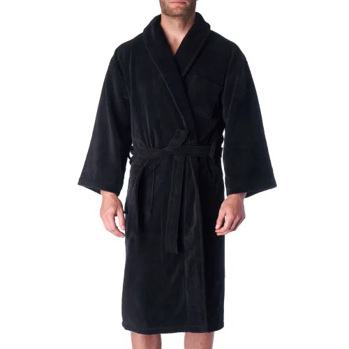 Alpine Swiss Pure Cotton Mens Terry Cloth Bathrobe Super Absorbent Spa Robe