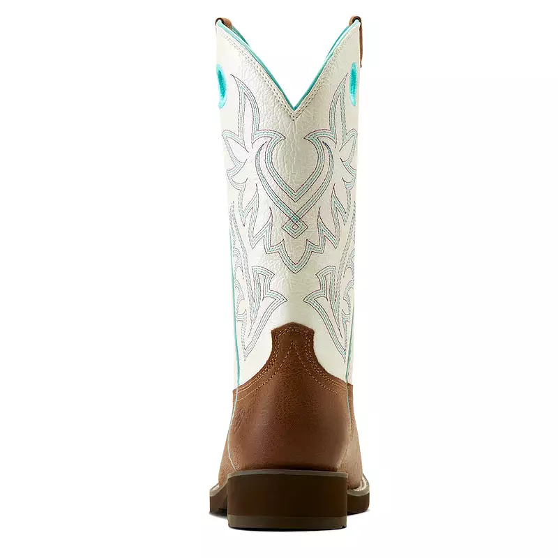 'Ariat' Women's 11 Elko Western Round Toe - Dark Cottage / White Icing