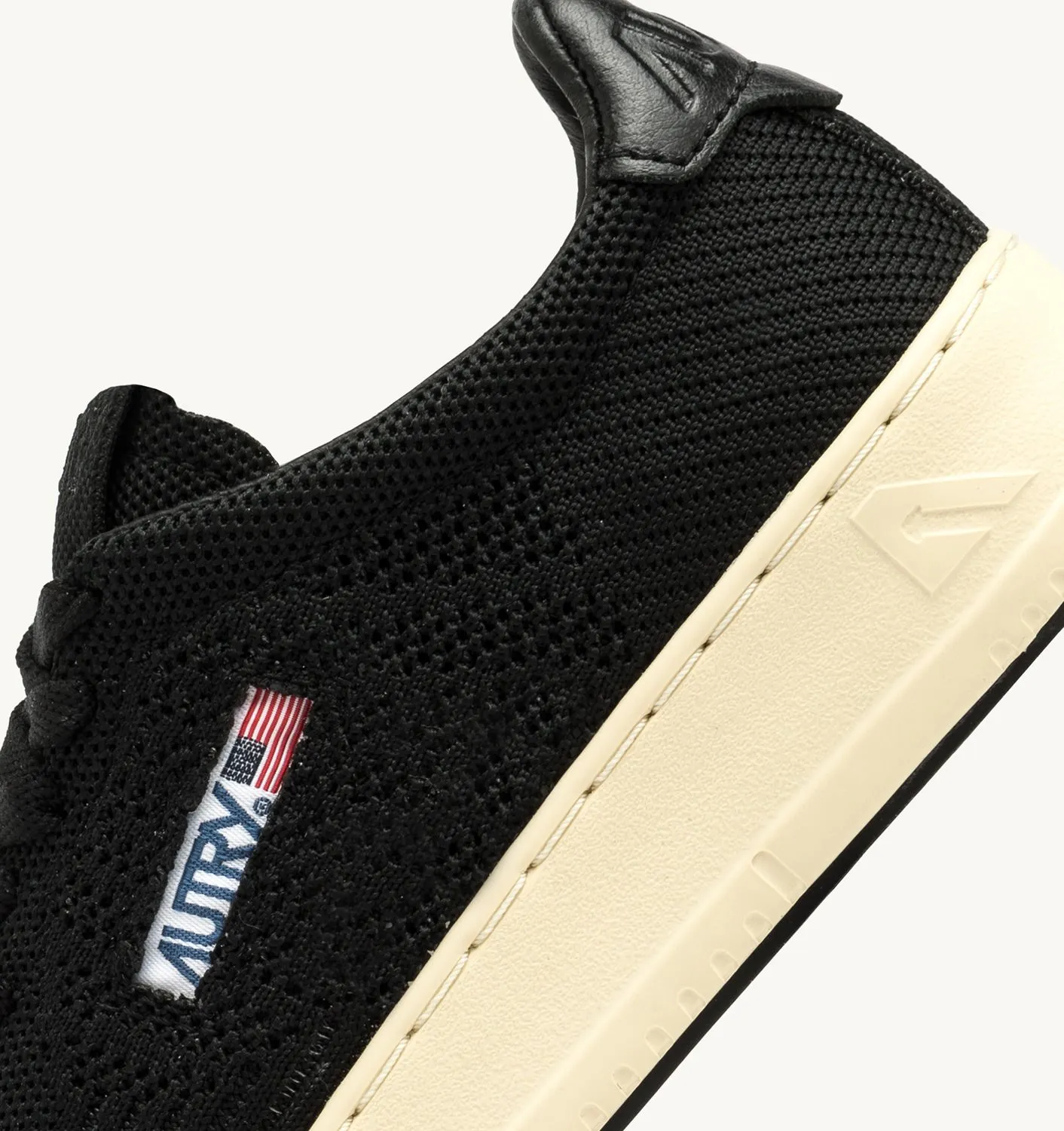 AUTRY NEW ARRIVALS MAN MANEASEKNIT MEDALIST LOW SNEAKERS IN BLACK COLOR FABRIC