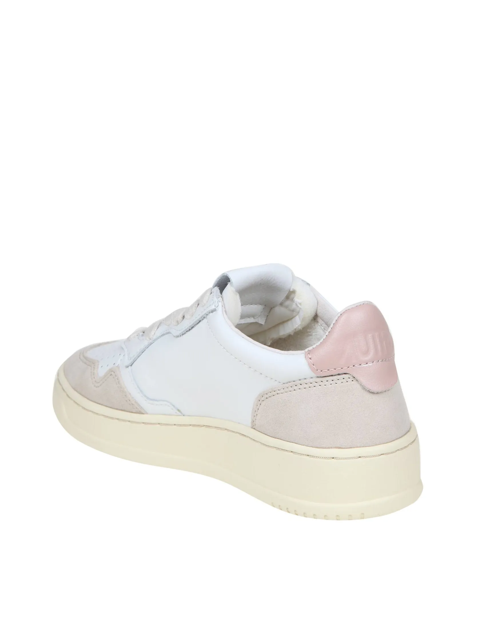 AUTRY SNEAKERS IN LEATHER AND SUEDE COLOR WHITE