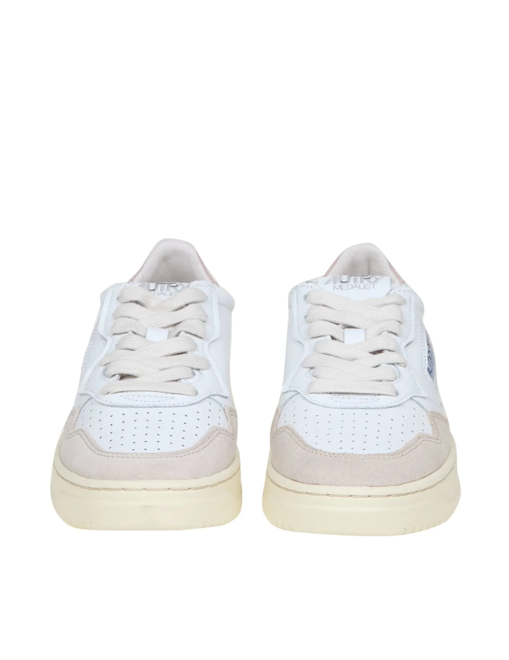 AUTRY SNEAKERS IN LEATHER AND SUEDE COLOR WHITE