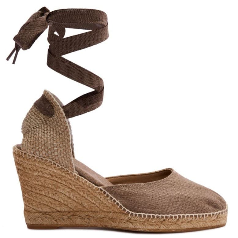 Basic High Heel Linen Wedge Espadrille for Women - Palamos