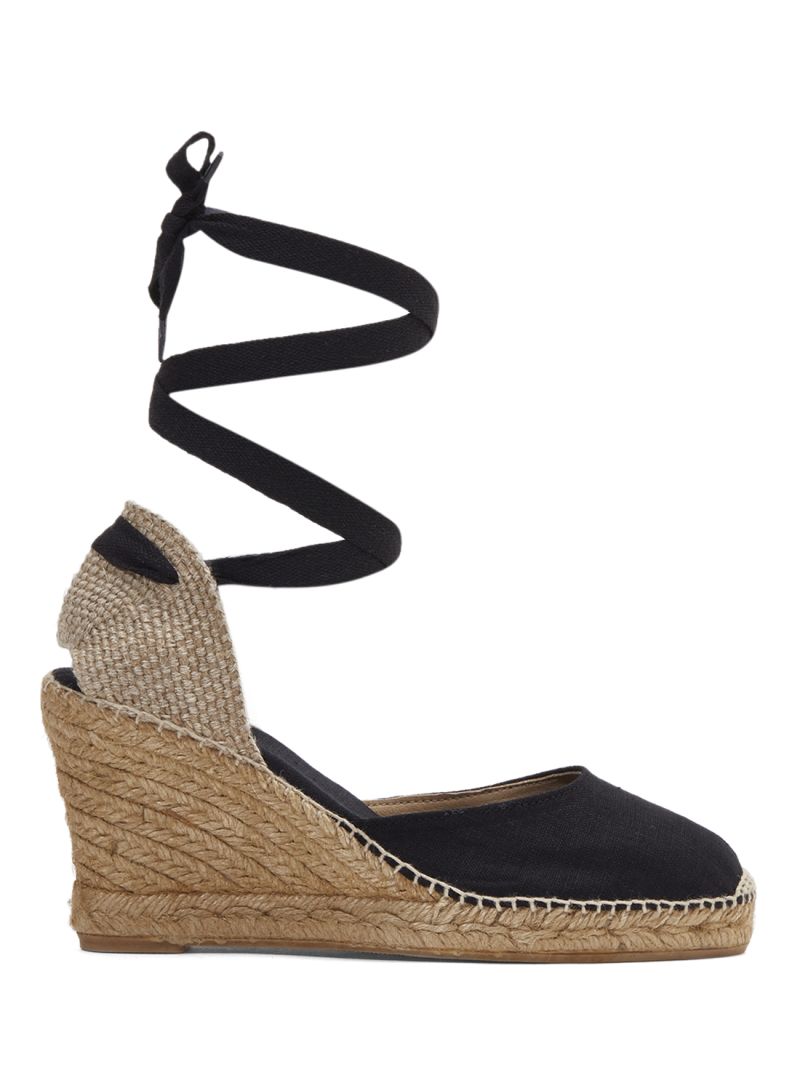 Basic High Heel Linen Wedge Espadrille for Women - Palamos