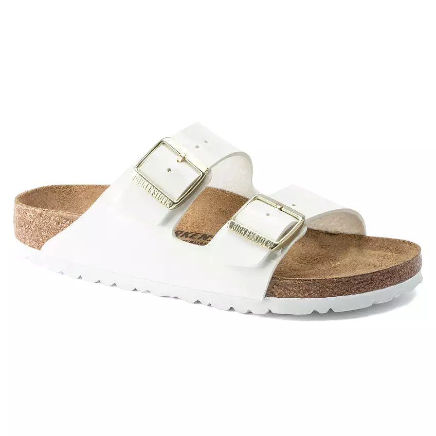 'Birkenstock' Women's Arizona Birko-Flor Sandal - Patent White