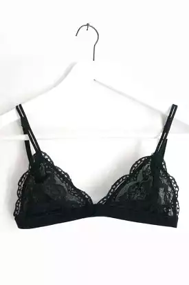 Black Lace Triangle Bralette