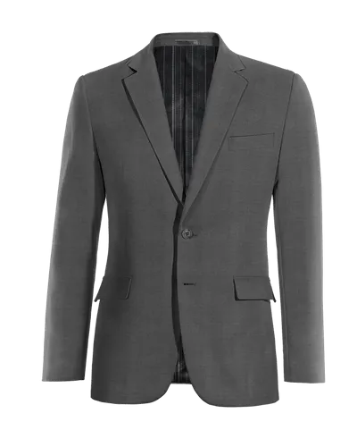  Blazer gris de Lana pura super 100s slim fit