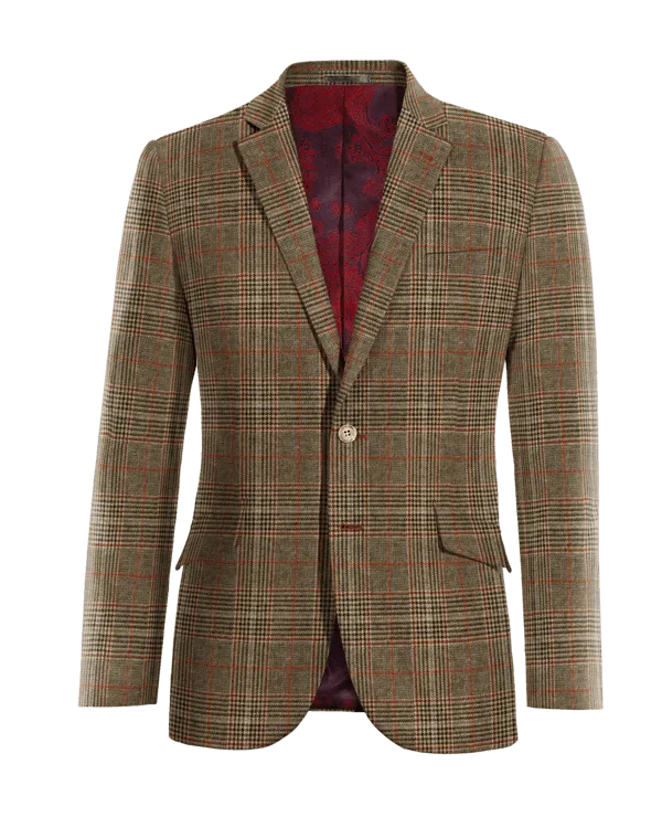  Blazer marrón de tweed príncipe de gales edición limitada