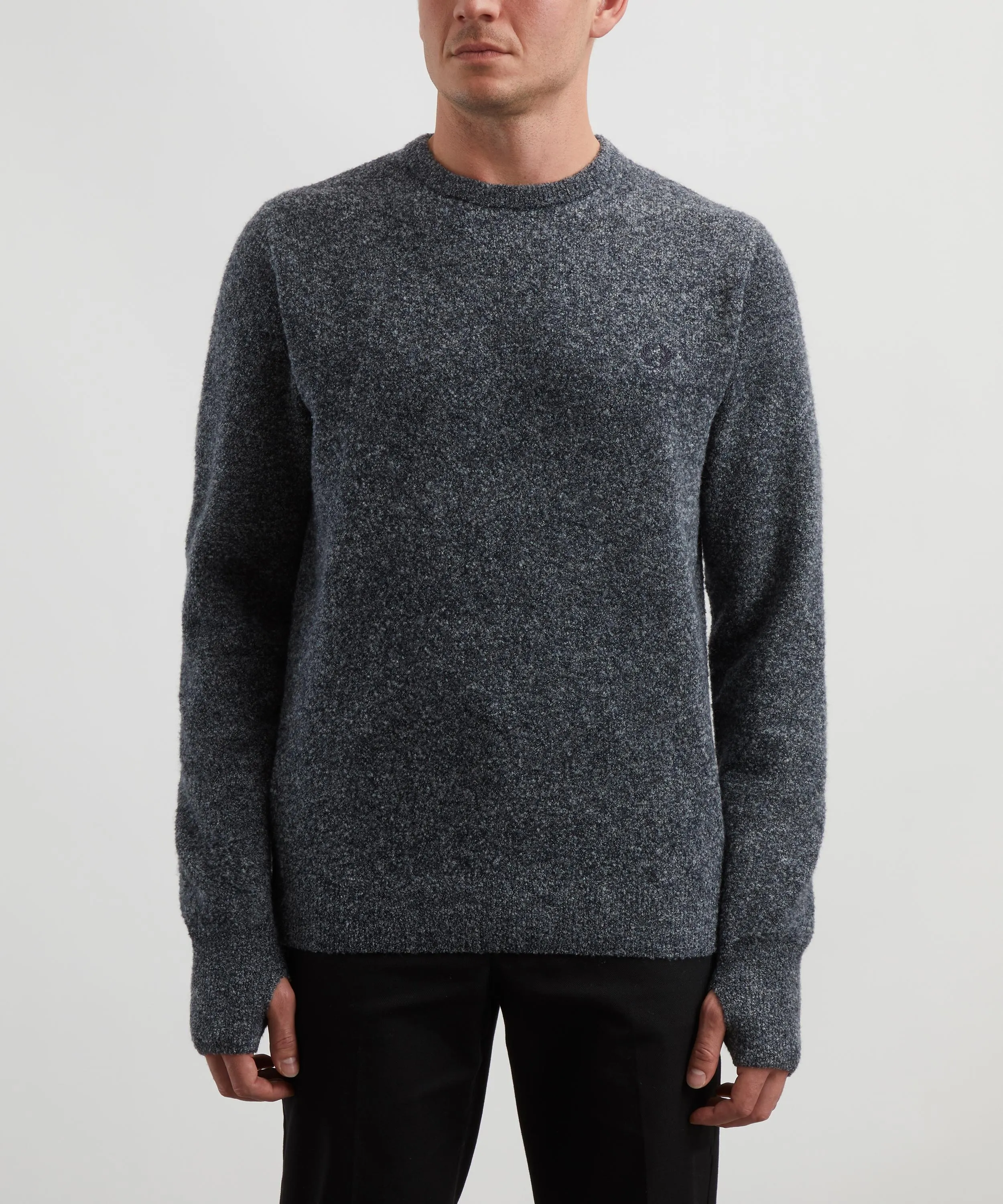 Bouclé Knit Crew Neck Sweater