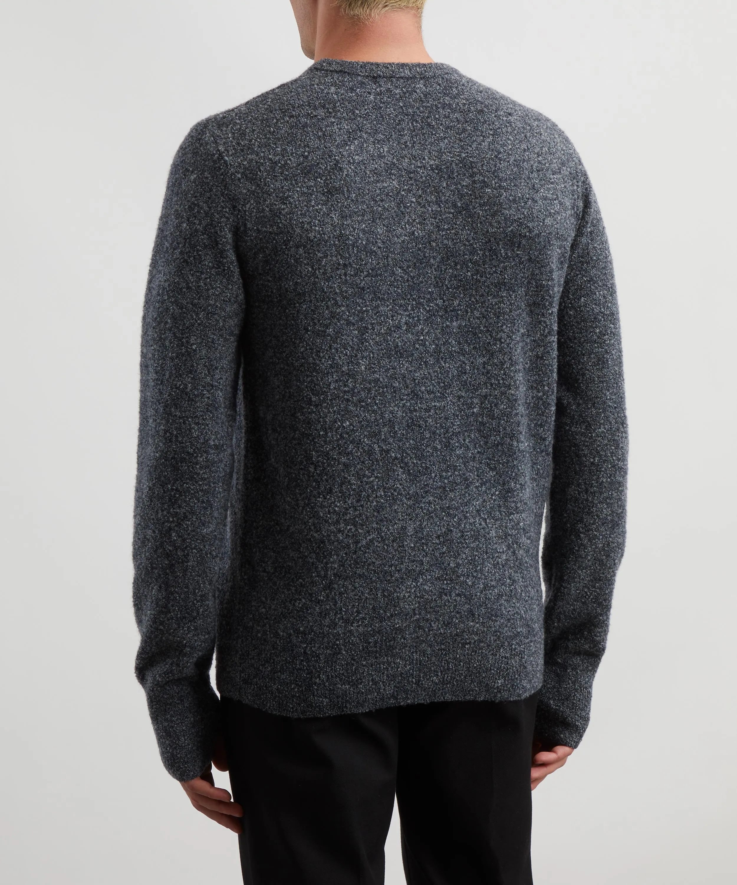 Bouclé Knit Crew Neck Sweater