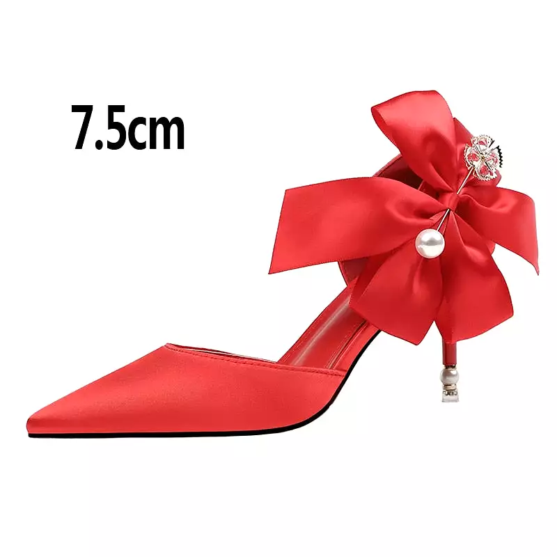 Bow-knot Women Pumps Designer Shoes High Heels Sandals