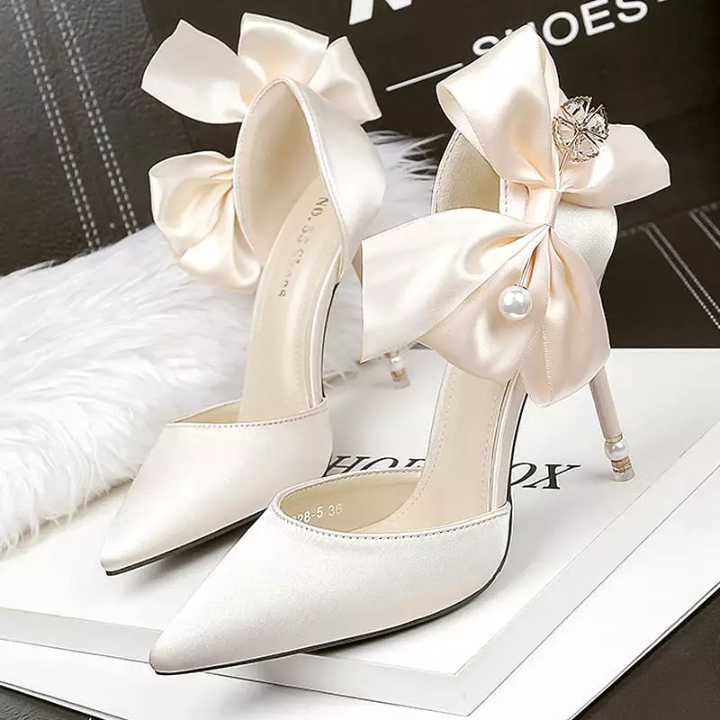 Bow-knot Women Pumps Designer Shoes High Heels Sandals