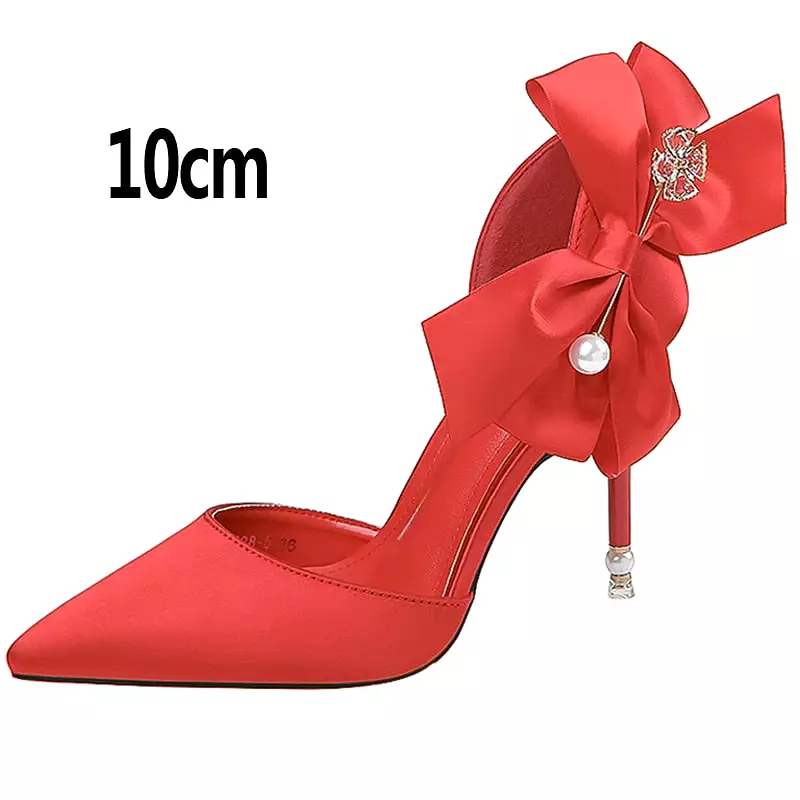 Bow-knot Women Pumps Designer Shoes High Heels Sandals