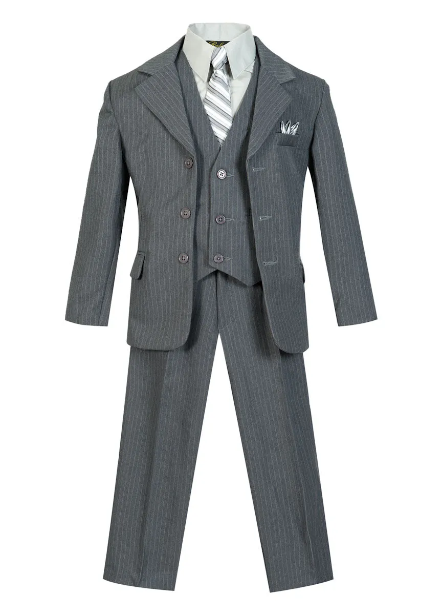 Boys formal suit with Stripe tie (5 pcs)