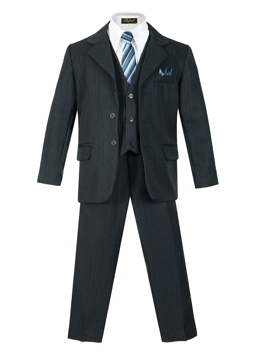 Boys formal suit with Stripe tie (5 pcs)