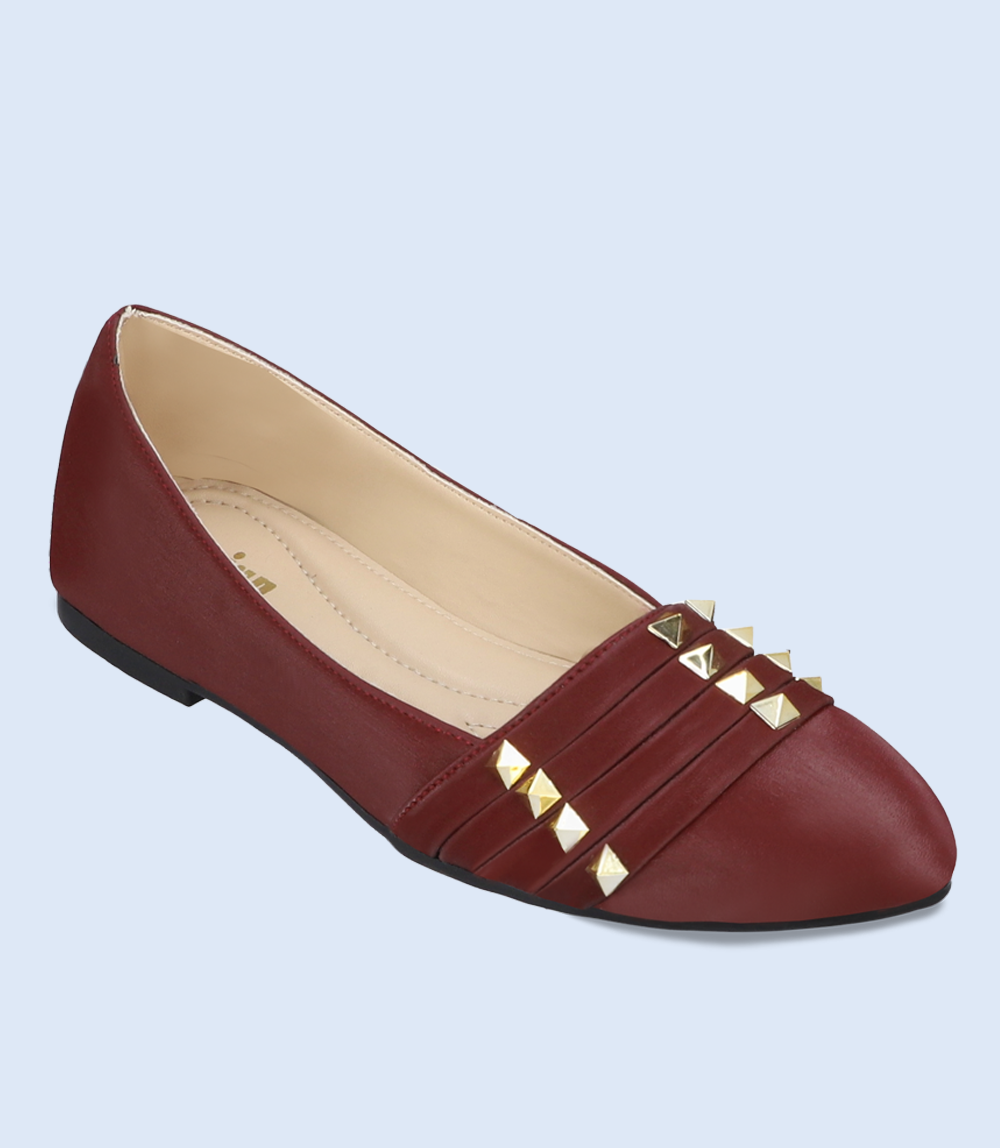 BW6998-MAROON-Women Casual Pumps