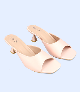 BW7404-TEA-PINK-Women Formal Slipper Heels