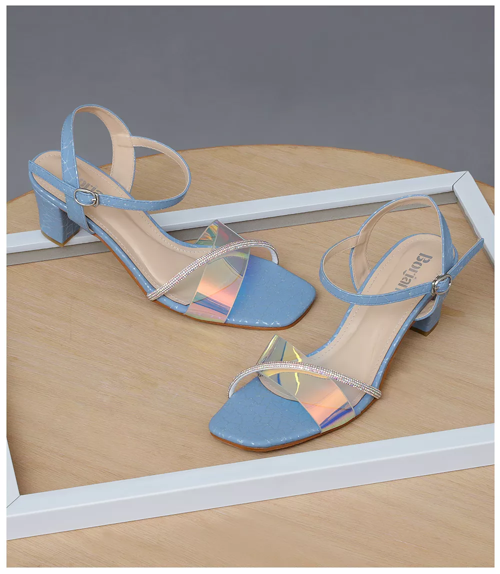 BW8124-BLUE-Women Formal Sandal Heels