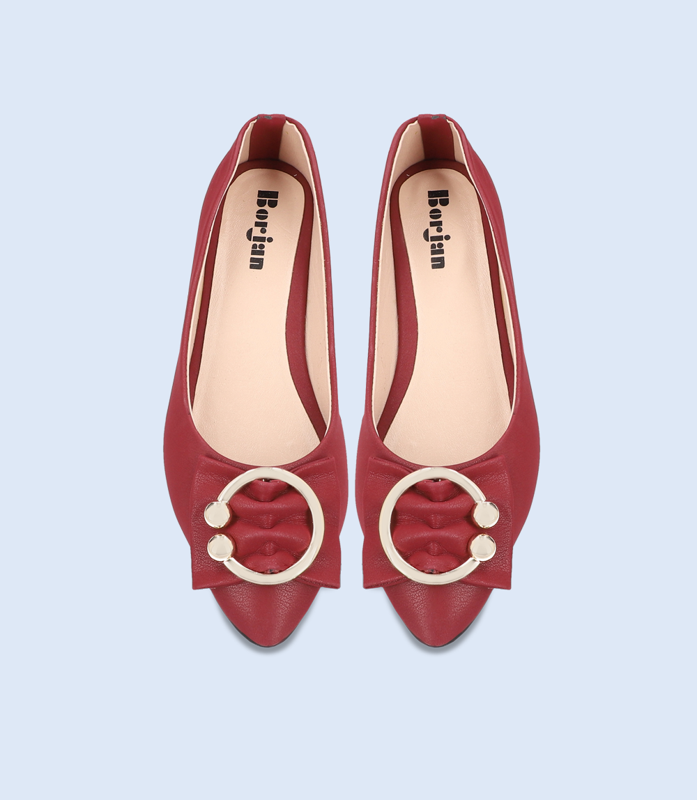 BW8499-MAROON-Women Casual Pumps