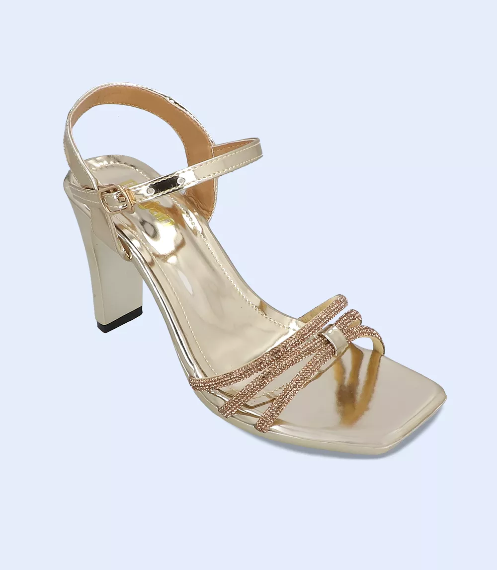 BW8728-GOLDEN-Women Formal Sandal Heels