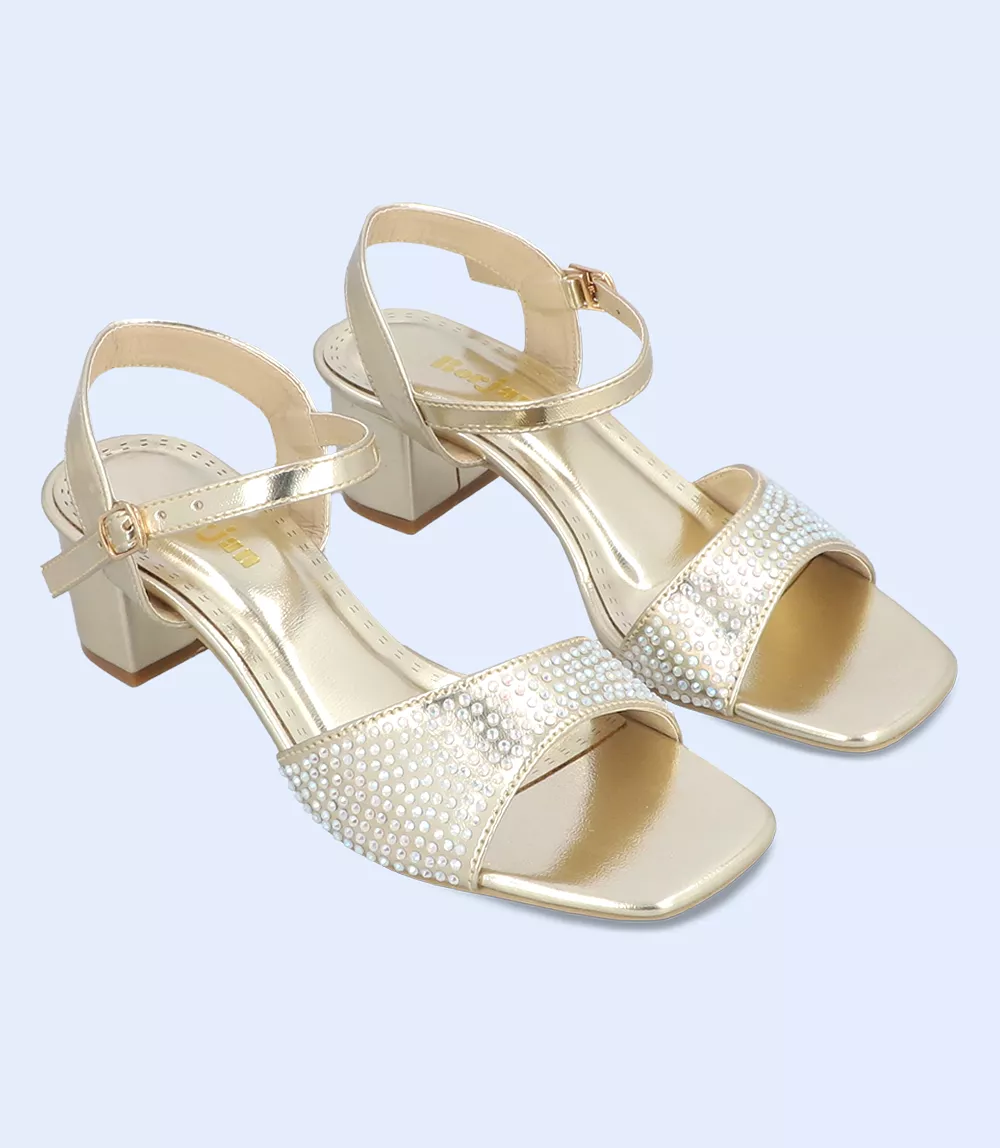 BW8730-GOLDEN-Women Formal Sandal Heels