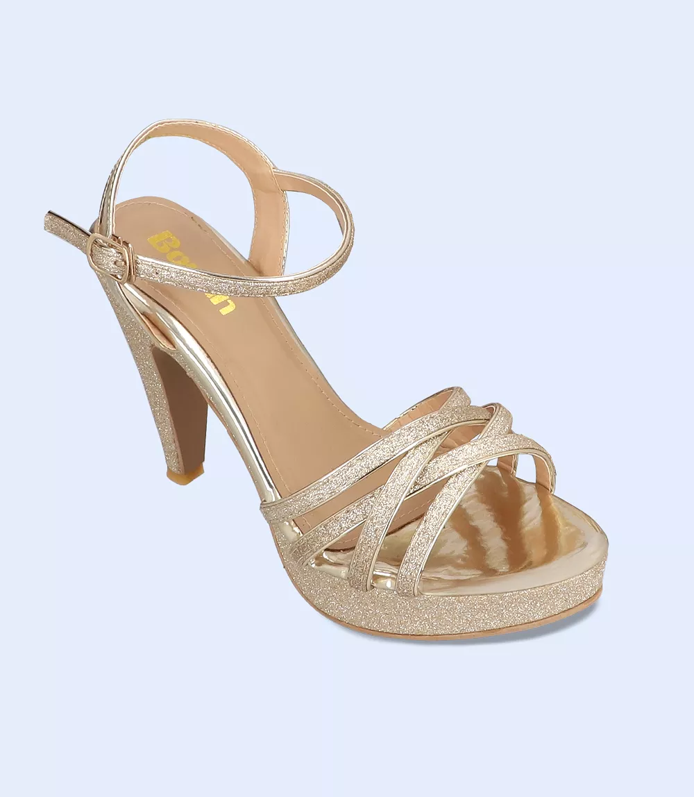 BW8736-GOLDEN-Women Formal Sandal Heels