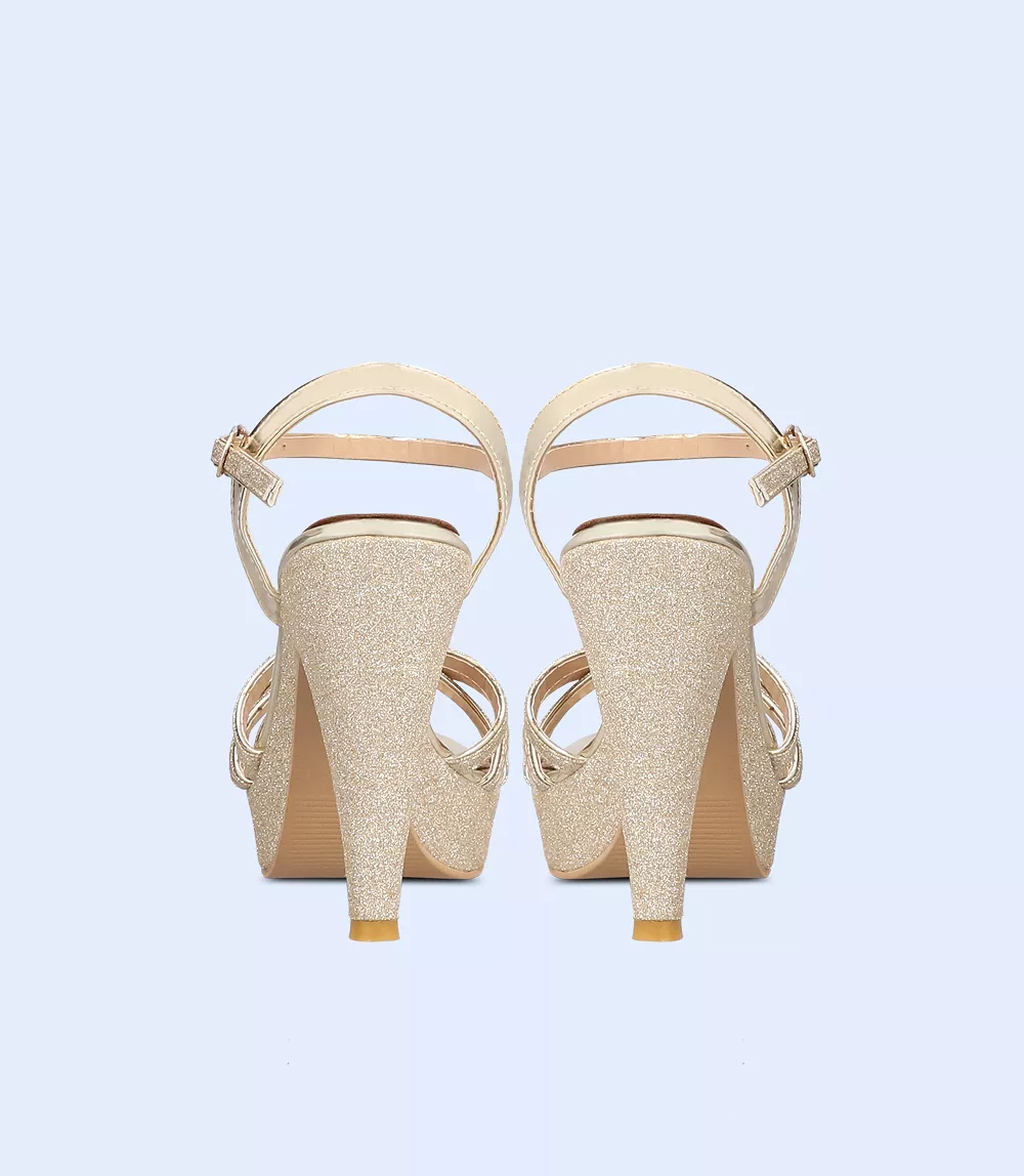 BW8736-GOLDEN-Women Formal Sandal Heels