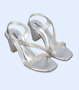 BW9444-SILVER-Women Formal Sandal Heels