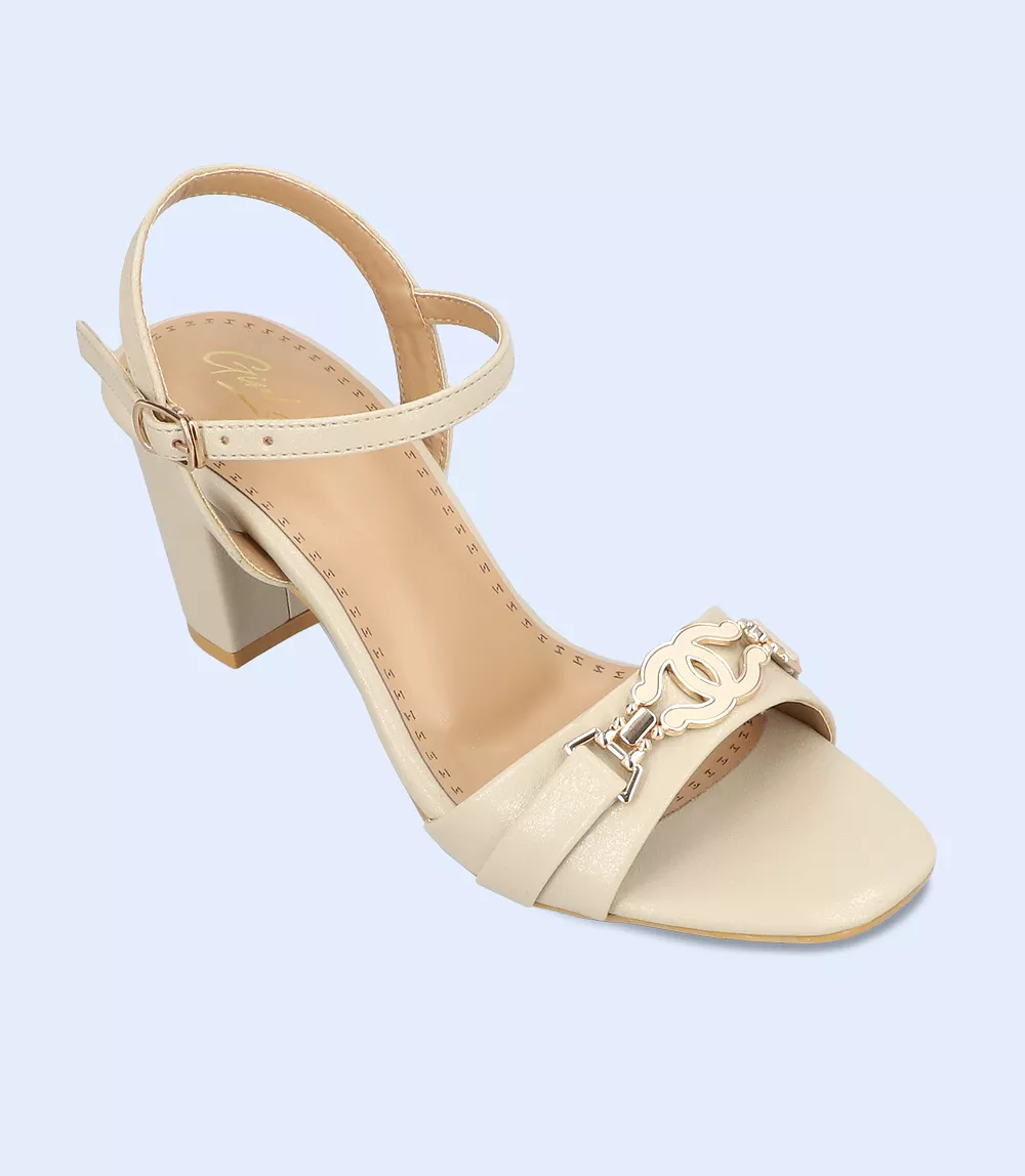 BW9535-GREY-Women Sandal Heel