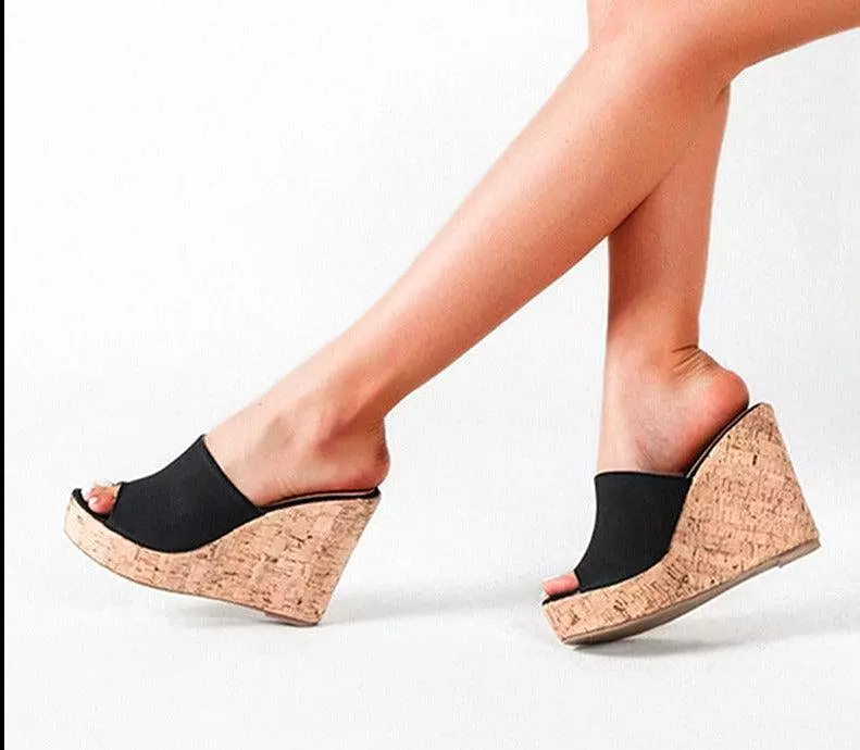 Casual Open Toe Wedge Shoes