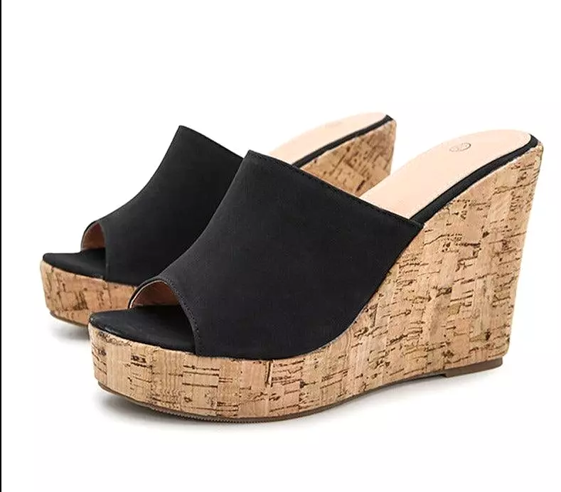 Casual Open Toe Wedge Shoes