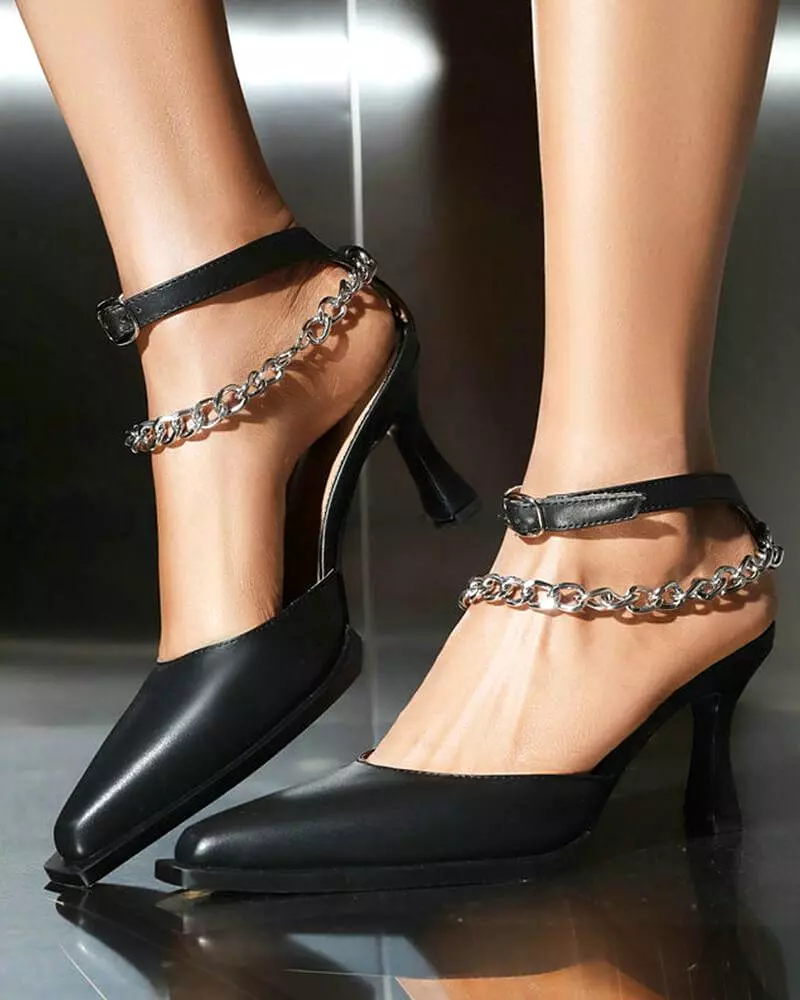 Chain Adjusting Buckle Heels