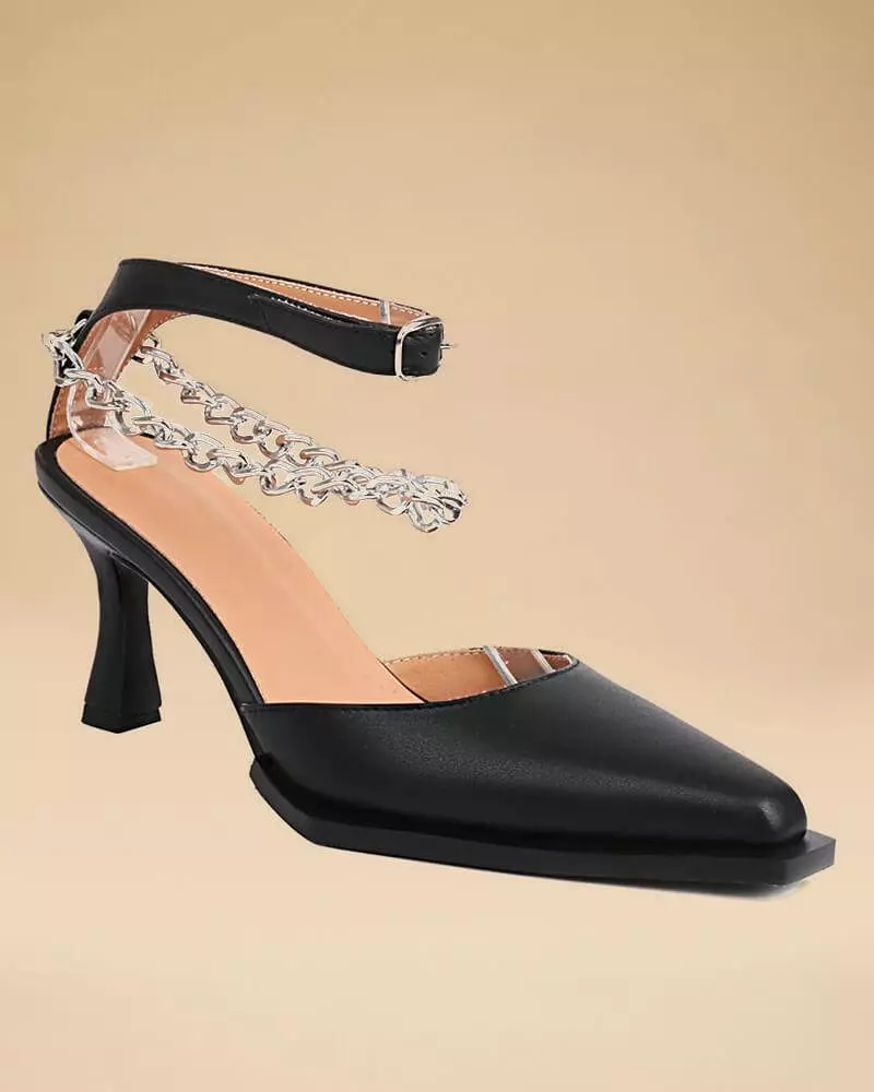 Chain Adjusting Buckle Heels