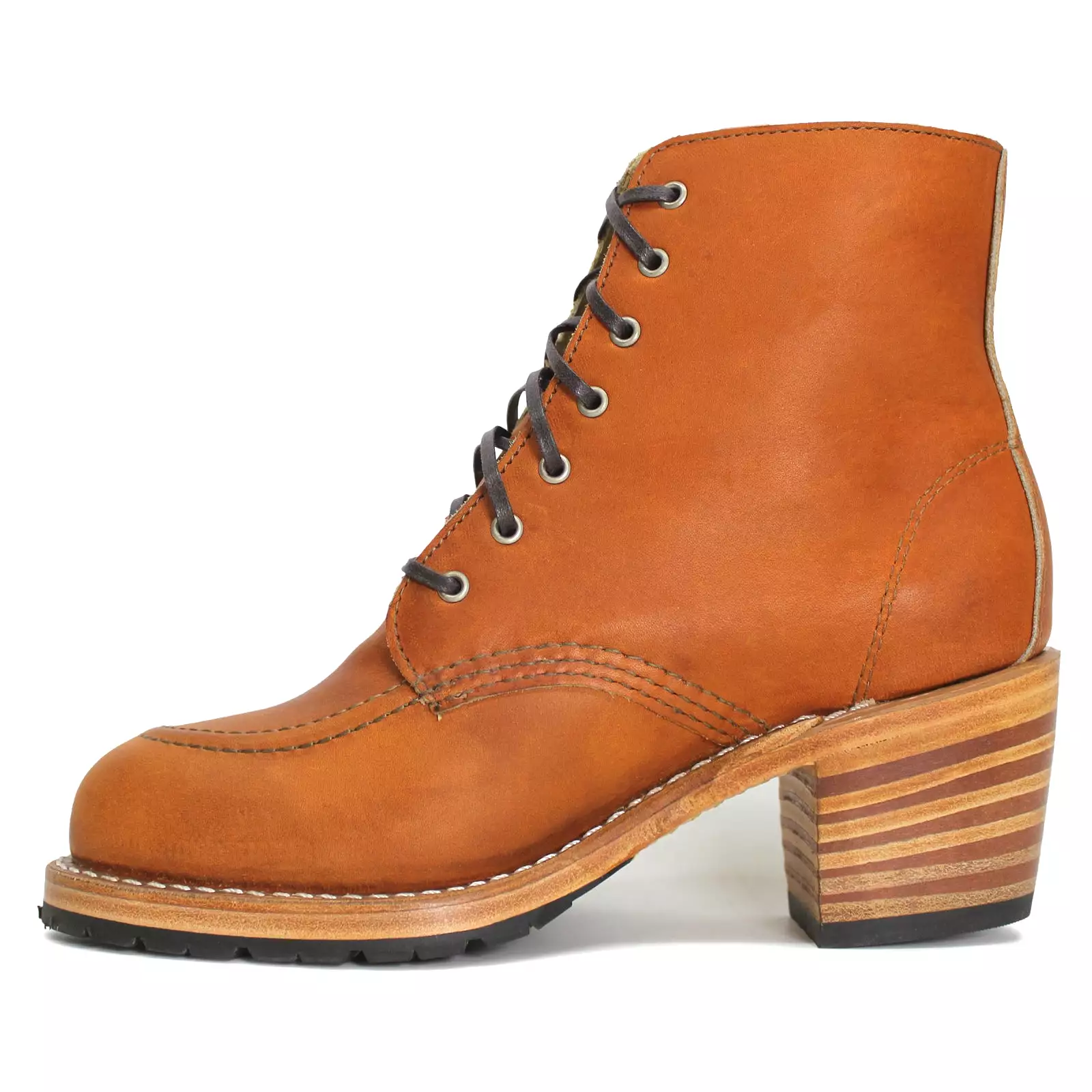 Clara Full Grain Leather Women's Heeled Ankle Boots