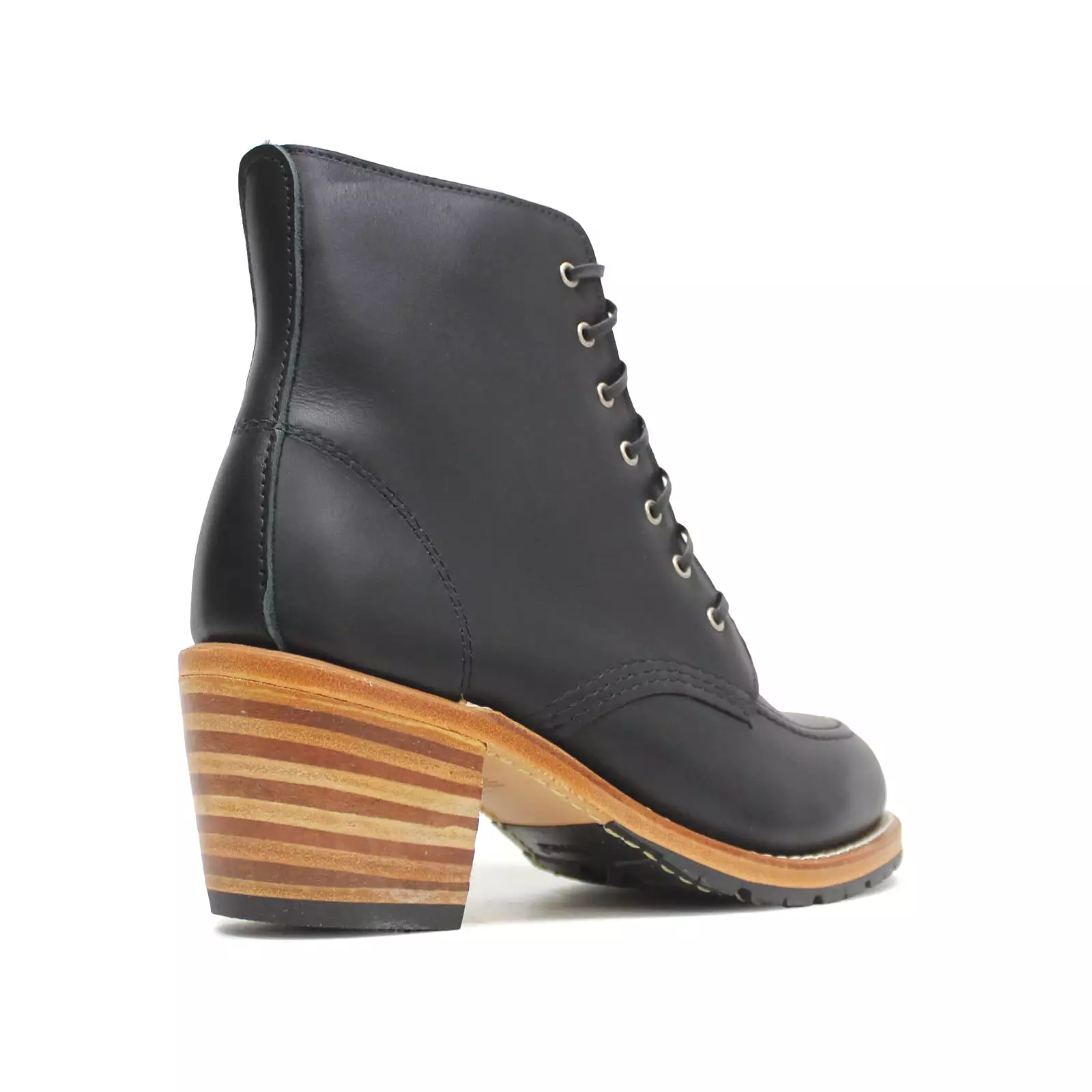 Clara Full Grain Leather Women's Heeled Ankle Boots