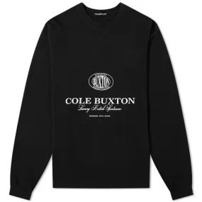 Cole Buxton Long Sleeve Crest Logo T-ShirtBlack